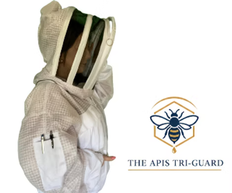 The Apis Tri-Guard Ventilated 3 Layer beekeeping Jacket with Fencing Veil